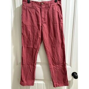 Mens Merona Red Chino Tailored Fit Pants Size 31 Waist